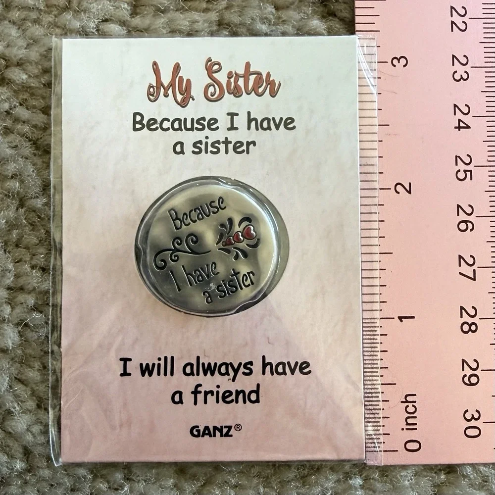 Ganz My Sister Pocket Token Charm Coin Friend Friendship Keepsake Gift NEW